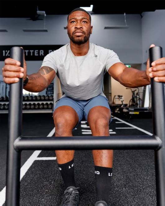 Z8RH925 LSKD Männer Perform Vapourflx T-Shirt – Hellgrau meliert Bekleidung