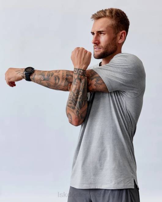 Z8RH925 LSKD Männer Perform Vapourflx T-Shirt – Hellgrau meliert Bekleidung