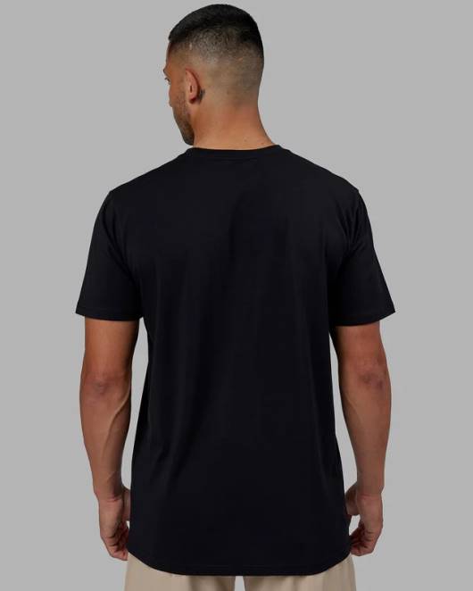 Z8RH926 LSKD Männer Base flxcotton T-Shirt – schwarz Bekleidung