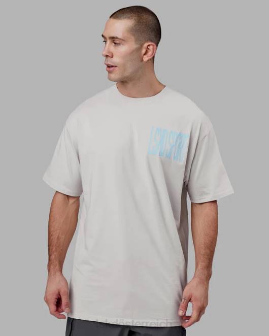 Z8RH934 LSKD Männer Proximity Long Line Oversize-T-Shirt – Mondgestein Bekleidung