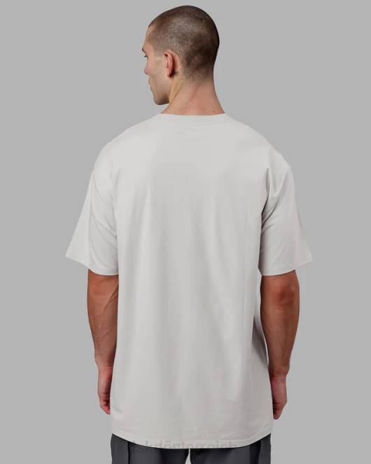 Z8RH934 LSKD Männer Proximity Long Line Oversize-T-Shirt – Mondgestein Bekleidung