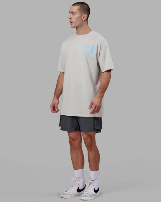 Z8RH934 LSKD Männer Proximity Long Line Oversize-T-Shirt – Mondgestein Bekleidung