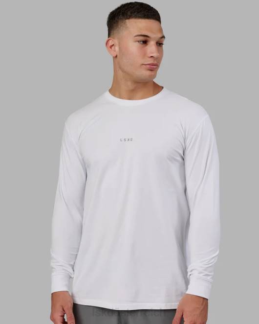 Z8RH937 LSKD Männer Base flxcotton ls tee – weiß Bekleidung