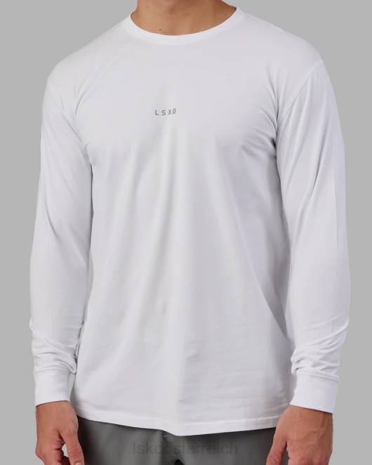 Z8RH937 LSKD Männer Base flxcotton ls tee – weiß Bekleidung