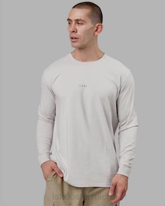 Z8RH938 LSKD Männer Base flxcotton ls tee – Lunar Rock Bekleidung