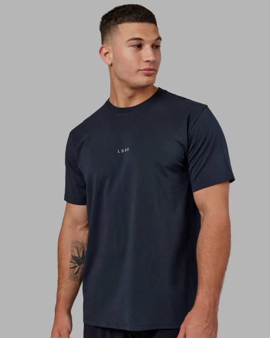 Z8RH943 LSKD Männer Base flxcotton T-Shirt – Marineblau Bekleidung