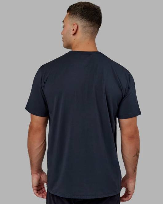 Z8RH943 LSKD Männer Base flxcotton T-Shirt – Marineblau Bekleidung