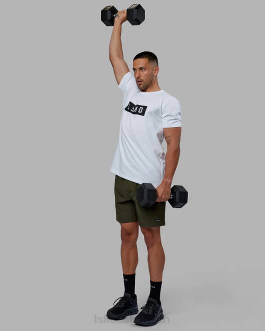 Z8RH944 LSKD Männer Kraftvolles T-Shirt aus flxBaumwolle – weiß-schwarz Bekleidung