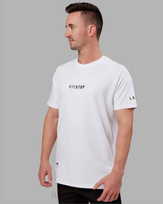 Z8RH946 LSKD Männer fitstop optimales T-Shirt – weiß Bekleidung