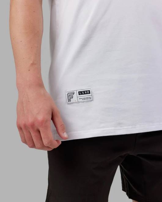 Z8RH946 LSKD Männer fitstop optimales T-Shirt – weiß Bekleidung