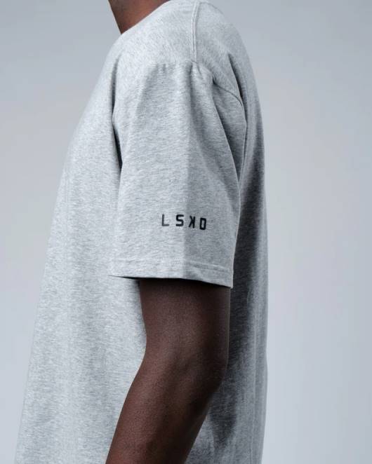 Z8RH956 LSKD Männer Rival FLXCotton Training Fit T-Shirt – Hellgrau meliert Bekleidung