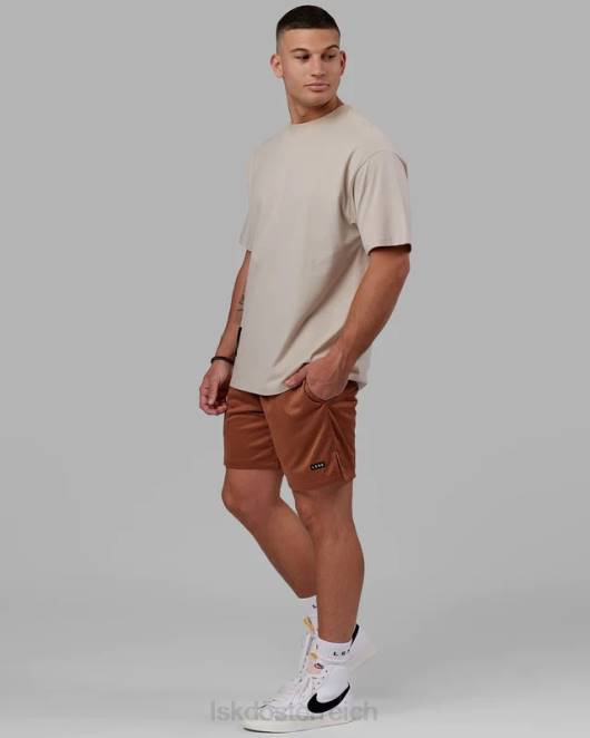 Z8RH958 LSKD Männer R&D-Schwergewichts-Oversize-T-Shirt – Schieferbeige Bekleidung