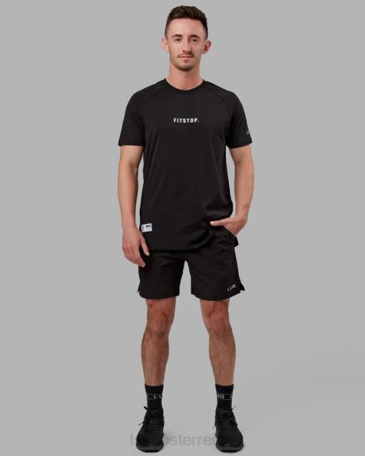 Z8RH961 LSKD Männer fitstop optimales T-Shirt – schwarz Bekleidung