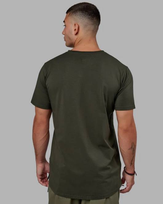 Z8RH963 LSKD Männer Deluxe-Pimaflx-T-Shirt – Waldnacht Bekleidung