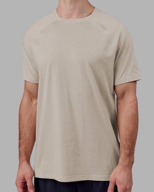 Z8RH965 LSKD Männer Perform Vapourflx T-Shirt – Schieferbeige Bekleidung