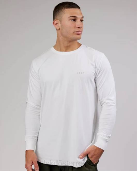Z8RH968 LSKD Männer Deluxe Pimaflx LS-T-Shirt – weiß Bekleidung