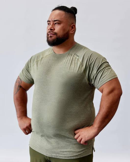 Z8RH971 LSKD Männer perform vapourflx tee – olive marl Bekleidung