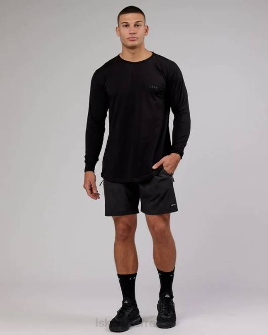 Z8RH972 LSKD Männer Deluxe Pimaflx LS-T-Shirt – Schwarz Bekleidung