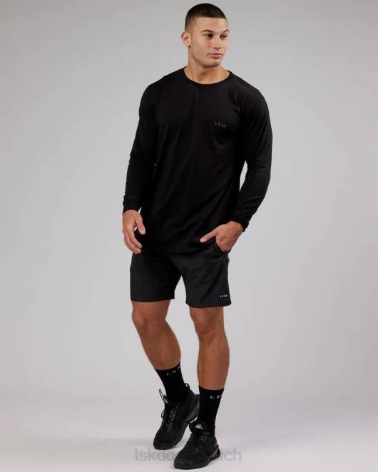 Z8RH972 LSKD Männer Deluxe Pimaflx LS-T-Shirt – Schwarz Bekleidung