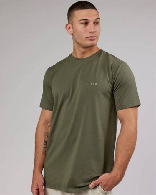 Z8RH973 LSKD Männer Deluxe-Pimaflx-T-Shirt – olivfarben Bekleidung