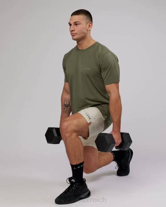 Z8RH973 LSKD Männer Deluxe-Pimaflx-T-Shirt – olivfarben Bekleidung