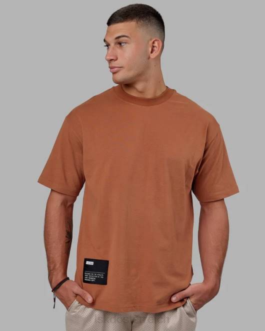 Z8RH979 LSKD Männer R&D-Schwergewichts-Oversize-T-Shirt – Hazel Bekleidung