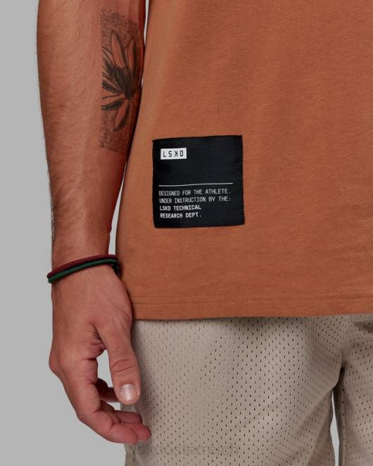 Z8RH979 LSKD Männer R&D-Schwergewichts-Oversize-T-Shirt – Hazel Bekleidung