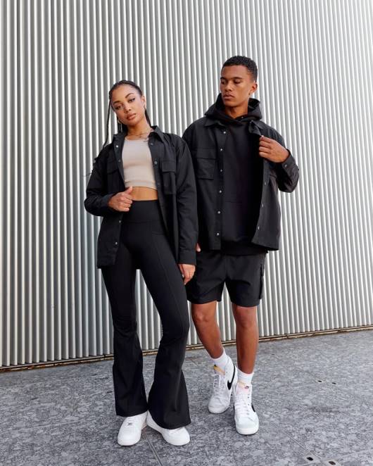 Z8RH474 LSKD unisex Utility-Jacke – schwarz Bekleidung