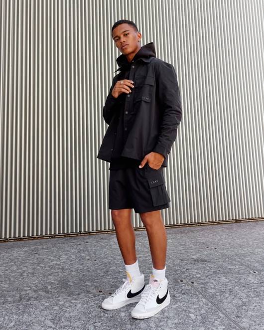 Z8RH474 LSKD unisex Utility-Jacke – schwarz Bekleidung