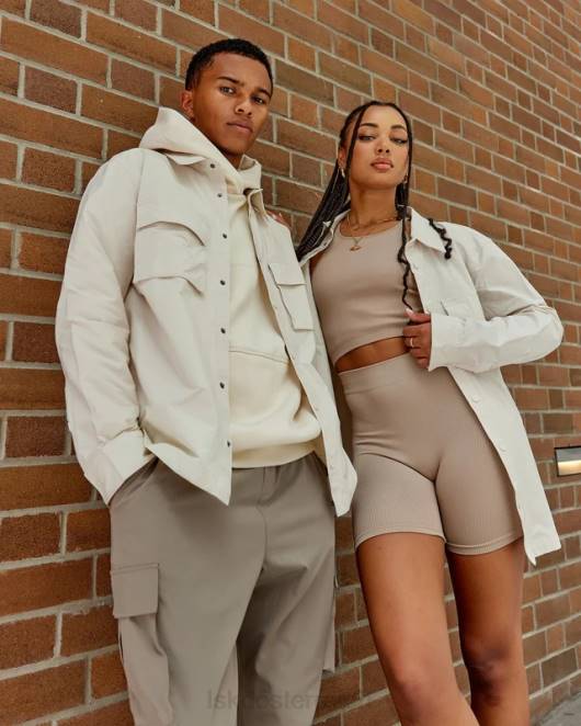 Z8RH475 LSKD unisex Utility-Jacke – Knochen Bekleidung