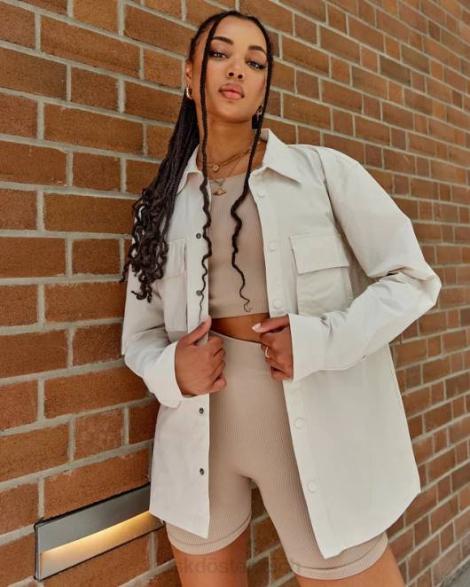 Z8RH475 LSKD unisex Utility-Jacke – Knochen Bekleidung