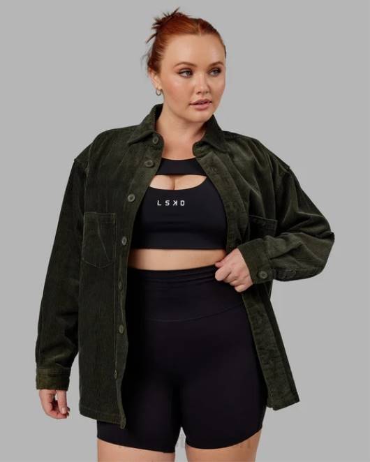 Z8RH492 LSKD unisex ikonische Cordjacke – Waldnacht Bekleidung