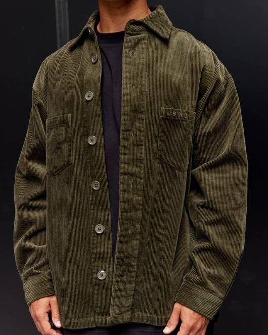 Z8RH492 LSKD unisex ikonische Cordjacke – Waldnacht Bekleidung