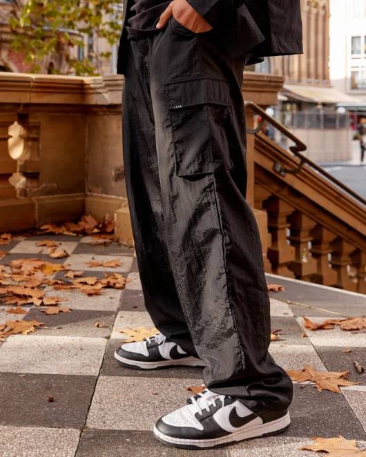 Z8RH740 LSKD unisex Ganztägige Performance-Cargohose – Schwarz Bekleidung