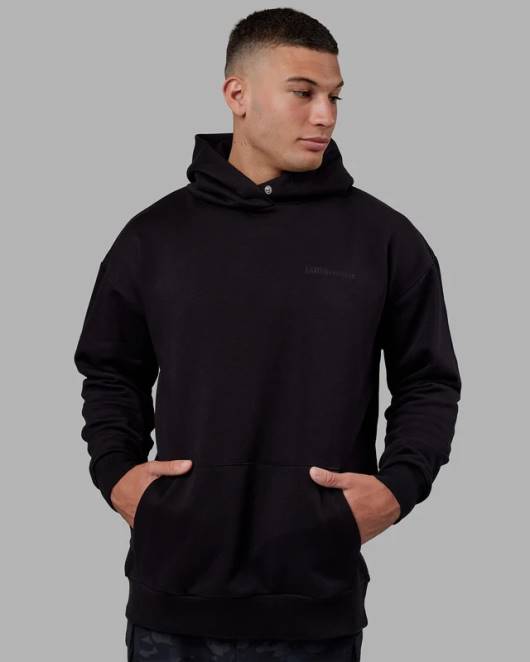 Z8RH392 LSKD unisex Motion Hoodie Oversize - Schwarz-Schwarz Bekleidung