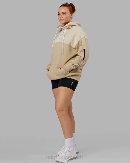 Z8RH406 LSKD unisex Gegenteiliger Kapuzenpullover in Übergröße – helles Khaki Bekleidung