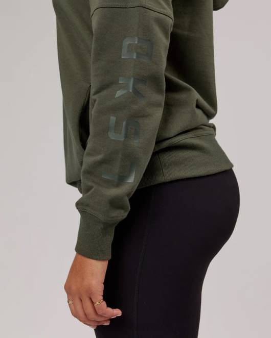 Z8RH428 LSKD unisex Direction Flxfleece Kapuzenpullover – Waldnacht Bekleidung