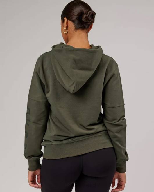 Z8RH428 LSKD unisex Direction Flxfleece Kapuzenpullover – Waldnacht Bekleidung