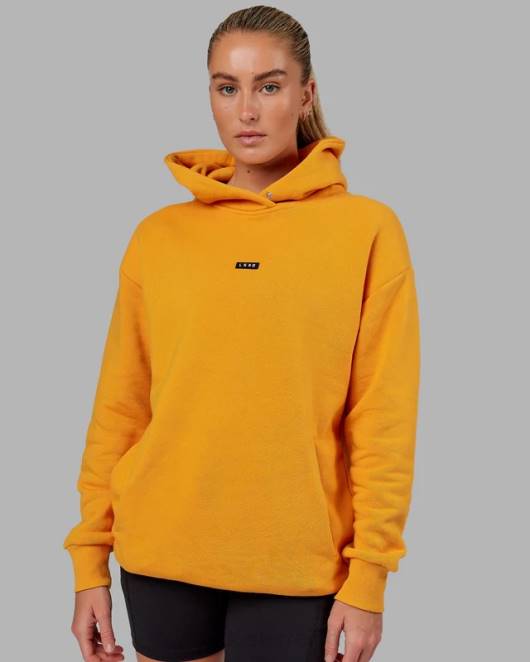 Z8RH431 LSKD unisex Grundlegender Kapuzenpullover in Übergröße – Butterscotch Bekleidung