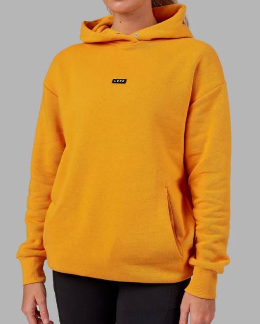 Z8RH431 LSKD unisex Grundlegender Kapuzenpullover in Übergröße – Butterscotch Bekleidung