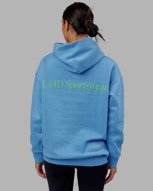 Z8RH446 LSKD unisex Motion Hoodie Übergröße - Azurblau Bekleidung