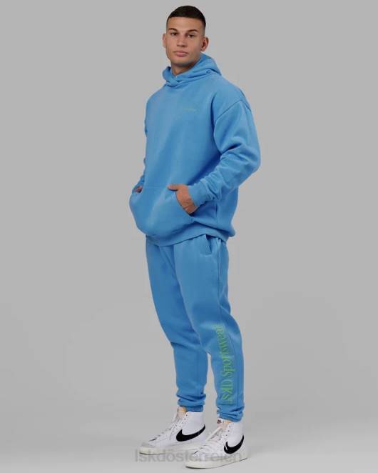 Z8RH446 LSKD unisex Motion Hoodie Übergröße - Azurblau Bekleidung