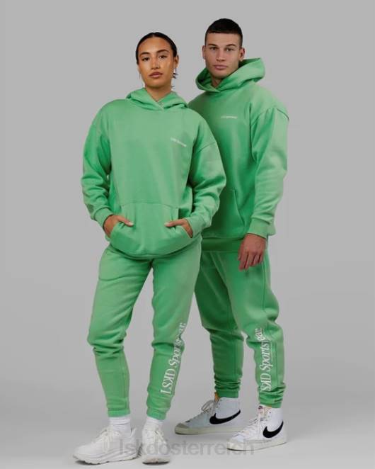 Z8RH449 LSKD unisex Motion Kapuzenpullover in Übergröße – Apfelminze Bekleidung