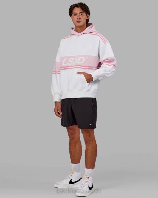 Z8RH452 LSKD unisex a-team Kapuzenpullover in Übergröße – Weiß-Blütenblattrosa Bekleidung