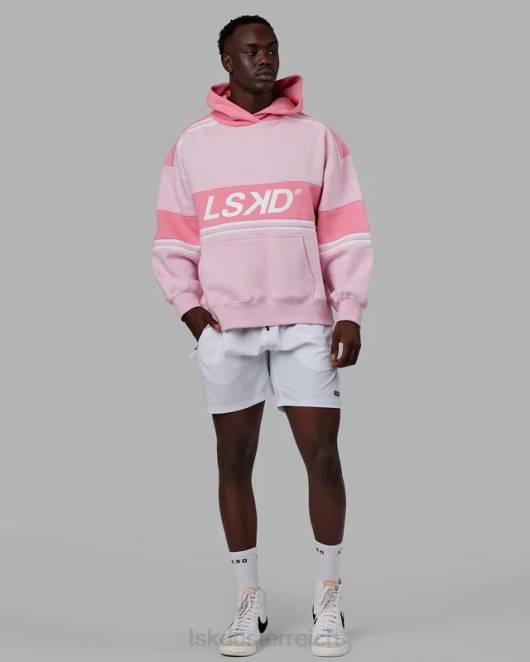 Z8RH454 LSKD unisex a-team Kapuzenpullover in Übergröße – Blütenblattrosa-Pfingstrosenrosa Bekleidung