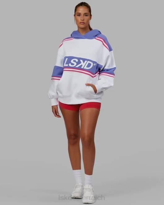 Z8RH457 LSKD unisex a-team Kapuzenpullover in Übergröße – Weiß-Kornblumenblau Bekleidung