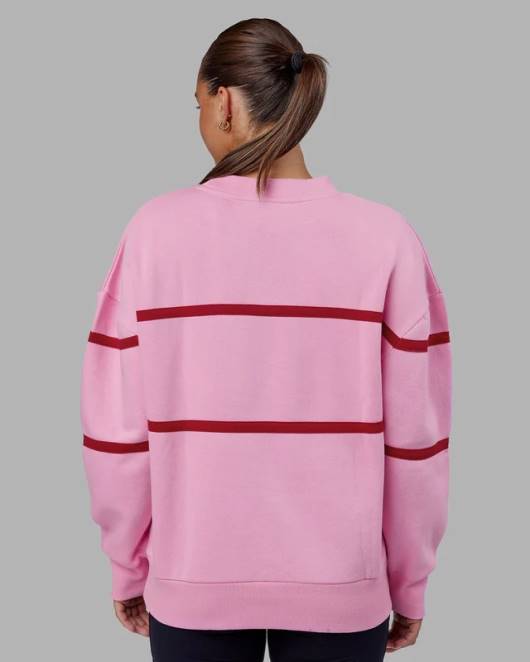 Z8RH366 LSKD unisex Parallelpullover in Übergröße – rosa Zuckerguss Bekleidung