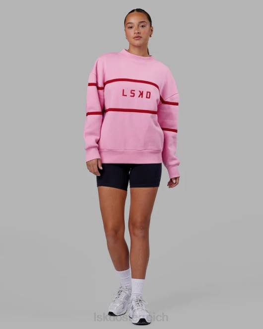 Z8RH366 LSKD unisex Parallelpullover in Übergröße – rosa Zuckerguss Bekleidung
