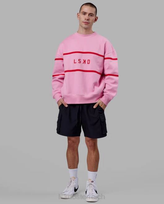 Z8RH366 LSKD unisex Parallelpullover in Übergröße – rosa Zuckerguss Bekleidung