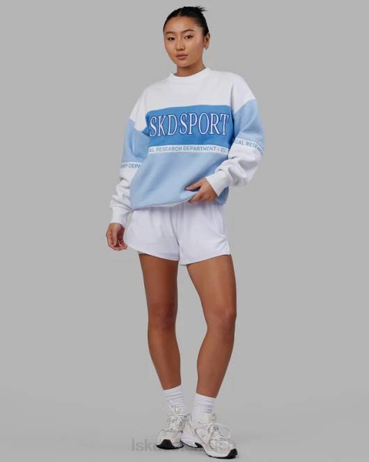 Z8RH369 LSKD unisex Sportif-Pullover in Übergröße – Windsurfer-Azurblau Bekleidung